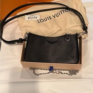 Louis Vuitton EASY PO.EPI NOIR *SILVER HARDWARE*